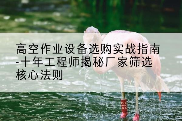 珲春剪叉式升降机厂家-高空作业设备选购实战指南-十年工程师揭秘厂家筛选核心法则