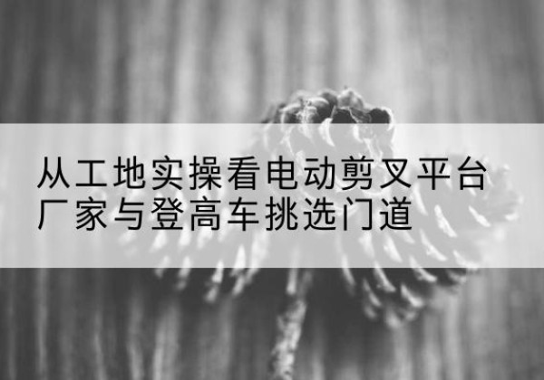 珲春电动剪叉升降平台厂家-从工地实操看电动剪叉平台厂家与登高车挑选门道